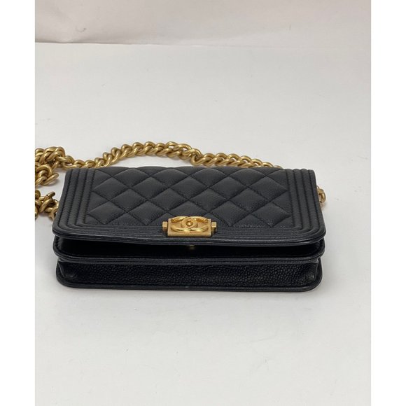 Chanel Caviar Quilted Mini Boy Clutch Wallet on a Chain Black - Picture 5 of 14